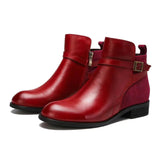 Women Boots 2022 Spring Genuine Female Short Boots Suede Women Booties British Zipper Retro Trend Women Naked