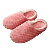 Soft Plush Cotton Slippers Unisex Non-slip Couples Slippers Furry Indoor Home Slippers Women Bedroom Shoes Flip Flops
