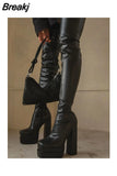 High Heeled Women Over The Knee High Boots Brand Design 2023 Winter Fashion Sexy Elegant Walking Comfy Women