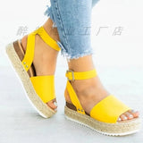 Breakj Yards Of Women's Sandals A Word Buckle Thick Bottom And High Heels Of Sandals Women Feel