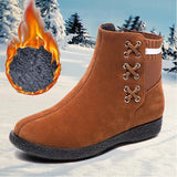 For Woman Female Shoes Women's Ankle Boots Non-Slip Retro Styles Women's Winter Boots Plus Size Botas