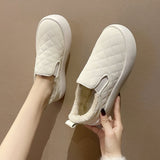 Breakj Shoes Women A Foot Trot Lazy Hairy Shoes Plus Velvet Warm Winter Wear Fashion Flat Bean Cotton