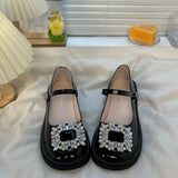 Lolita shoes shiny y2k shoes summer gentle platform shoes elegant Mary Janes ins fashion college girls flat shoes women's