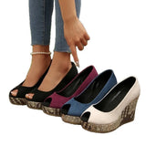 Breakj Fish Mouth Slope With High Heel Single Shoes Women's New Light-Footed Single Shoes In