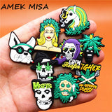 Jungle Series Shoe Charms Bulldog Unicorn Skull Girl General Shoes Accessories Decoration fit Buckle Croc Jibz Kids