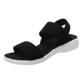 Breakj Sandals Women's Summer Thick-Sed Flats Fish Mouth Tight Size Sandals Women's Shoes