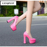 High Heel Waterproof Platform 46 Yards Plus Size French Banquet Wedding Brand Fashion Four Seasons Women's Single