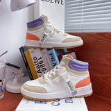 Top Women's Sneakers Off White Shoes Female Fall 2021 New Tide Breathable Student Board Shoes Korean Increase Casual