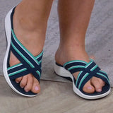Women Summer 2022 Lightweight Slippers Sandals Shoes Women Low Heels Flip Flops Flat Sandalias Mujer Summer