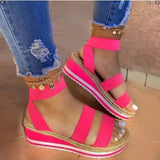 Size Women's Sandals 2024 Summer New Flat Heels Fish Mouth Hemp Rope Bottom Casual Women's
