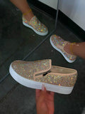 Station Autumn And Winter 2024 Fashion Diamond Zipper Large Size Thick-Soled Love Shoes