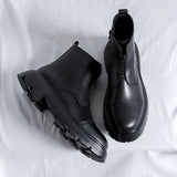 Breakj Style Retro High Bang Korean Version Go Versatile Thick Top Taller Chelsea Boots