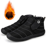 Plus Size New Outdoor Snow Winter Couples Plus Size High Top Plus Cashmere Cotton Shoes Men Boots Genuine LeatherMen