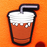 Food Style Shoe Charms Accessories Coffee Chocolate Beer Banana Apple Shoes Buckle Decorations Fit Kids X-mas Party