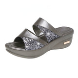 Women Wear Fashion New Thick-Soled Loose Cake Slopes And Women Good Fish Mouth Cool Slippers Mother