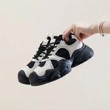 Breakj Korean Platform Dad Shoes Spring 2025 New Street Shot Student Running Sneakers Increase Leisure