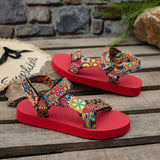 Breakj Size Sandal Women 2024 Summer New Platform Color Velcro Name Clan Wind Beach Sandal