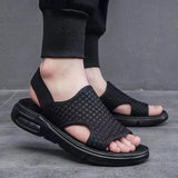 Breakj Men's 2025 Summer Leisure Sports Beach Outside Wearing Summer Breathable Outdoor Personality Cold Slippers Tide