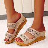 Sandals Women Comfortable Open Toe Beach Sandals Women Shoes Outdoor Female Slippers Slip On Wedge Sandals Footwear