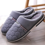 47 48 49 50 Large Size Men's Cotton Slippers for Autumn Winter Extra Large Plus Size Home Warm Thick-soled Indoor