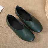 And Autumn New Original Retro Art Handmade Single Shoes Line Women's Shoes Flat Soles Soft Bottom Shallow Women's