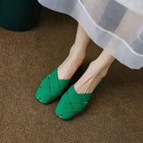 Breakj Headed Mule Shoes Women's Slippers Fashion Summer Low Heeled Slippers New Sandals Sling Casual Shoes Women's Sandals