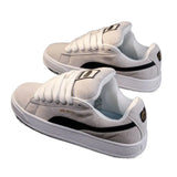 Breakj Outdoor Ethnic Shoes Spring Rubber Square Head Imitation Leather Artificial PU Leather Low Top