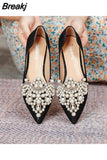 Women 2023 Designer Beads Wedding Lace Embroider Flats Woman Ballerina Pointed Toe Pearl Loafers Sneakers Plus