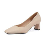 Orange Women Sexy Fetish High Heels High Quality Square Toe Square Heels Stripper Ladies Shoes Size 34-43 Shoes for Women