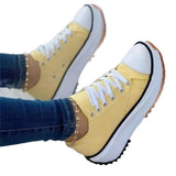 Breakj Children's Spring And Autumn 2023 New Canvas Shoes Breathable High-Help Casual Women's Shoes Thick Soles Lace Casual