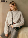 Winter basic oversize thick Sweater pullovers Women 2021 LOOSE needle twist sweater pullovers female Long