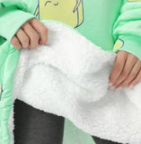 Blanket Men Women Giant Oversize Hoodie Sweatshirt Sweat Hooded Winter Bathrobe Blanket Sherpa Fleece