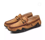 Korean Version Of The New Men's Leather Shoes In Spring Is Breathable, A Lazy Man, A Set Foot, Octopus, Fish And Beans