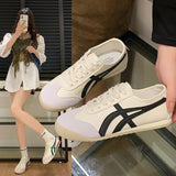 Celebrity Agan Shoes Women's 2024 New Summer Flat-Bottomed Leisure Sports Comfortable Lightweight White