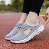 For Women Mesh Breathable Comfortable Flat Shoes Outdoor Lightweight Slip On Couple Shoes Walking Sport Sandals