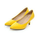 Women Shoes High Heels Pointed Toe High Heel Shoes Women Pumps White Wedding Heels Footwear Yellow Black Large Size 9