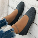 Women's Flats Shoes Spring and Autumn New Fashion Round Toe Shallow Shoes Comfortable Breathable Mesh Casual Barefoot