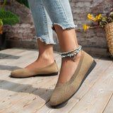 Breakj Size Single Shoe Female Spring Autumn New Style Round Head Cover Foot Lazy Person One Foot Pedal Casual Single Shoe