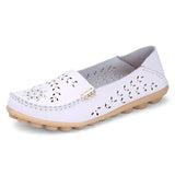 Flats Breathable Female Shoes Summer 2021 New Arrival Genuine Leather Flats Woman Leather Loafers Mom Casual