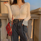 Cardigans Women Knitted Crop Sweater Top Casual Short Cardigan Female Korean Style Black Cute Knit Sweaters Vintage