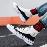 Canvas Shoes Men Fashion Summer Casual Sneakers Student Casual Shoes High Top Man Vulcanize Shoes 2021 Off White