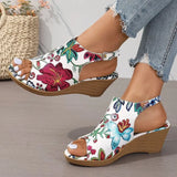 Breakj Size Wedge Sequined Sandals Female Summer 2024 New Lightweight Wedge Heighten