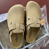 Men's Cork Shoes 2022 New Camel Classic Closed Toe Mule Slippers Flock Fashion Brown Cork Sandals Man Women Unisex
