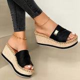 Wedges Slippers Women Platform sandals Fashion High Heeled Shoes Outdoor Beach Sandals Ladies Slides Flip Flop big