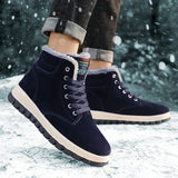 Breakj Men's Shoes Winter Plus Thick Snow Boots Trend High Help Martin Boots Men's Cotton Shoes Warm Casual