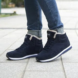 Boots Men 2019 new Warm Fur Flock Casual Boots Leather Ankle Boots Men Winter Shoes Men Winter Sneakers plus size