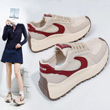 Breakj Korean Version Of The Thick Platform Dad Shoes Spring 2025 New Street Shot Student Running Sneakers Increased Leisure BN