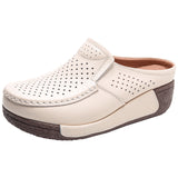 Breakj Summer Women's Leisure Comfortable Mother Cool Drag Fashion Rocking Shoes Thick-Soled Loose Cake Bun Half