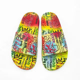 Women Graffiti Slippers Plus Size Ladies Mixed Colors Flat Female Open Toe Casual Slides Women's Summer Beach Comfort