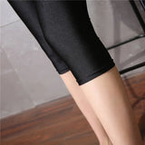 Women Sexy Leggings Summer Capris Neon High Waist Jeggings Spandex Female Fitness Thin Short